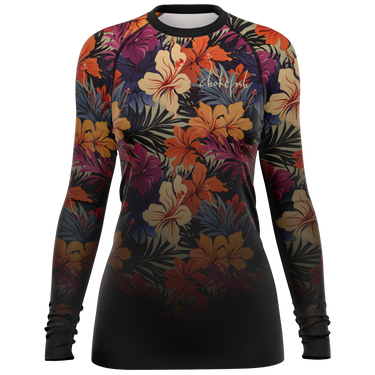 Chokefish™ Long Sleeve Rashguard Floral Woman's Shirt-007-2